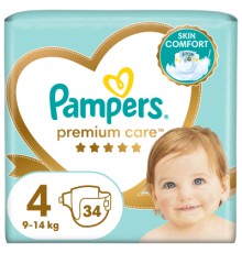 Підгузки Pampers Premium Care Maxi Розмір 4 (9-14 кг) 34 шт (8001090379368)