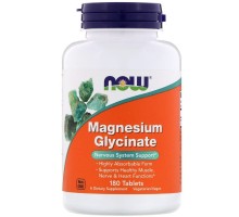 Мінерали Now Foods Гліцинат Магнію, Magnesium Glycinate, 180 таблеток (NOW-01289)