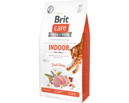 Сухий корм для кішок Brit Care Cat GF Indoor Anti-stress 7 кг (8595602540846)