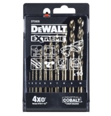 Набір свердл DeWALT по металу EXTREME COBALT,HSS-Co,10 шт., пластикова касета (DT5935)