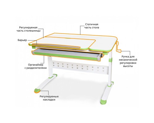 Парта Evo-kids Martin Green (Evo-430 WZ)