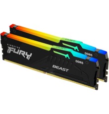 Модуль пам'яті для комп'ютера DDR5 64GB (2x32GB) 4800 MHz FURY Beast RGB Kingston Fury (ex.HyperX) (KF548C38BBAK2-64)