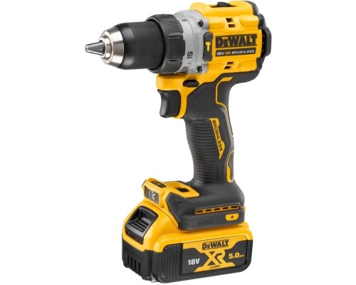 Шуруповерт DeWALT 18V XR Li-Ion 5Ah, 90 Нм, 0-650/0-2000 об/хв., кейс TSTAK (DCD805P2T)
