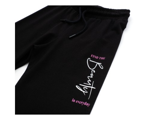 Штани дитячі Breeze укорочені тріотажні (18622-128G-black)