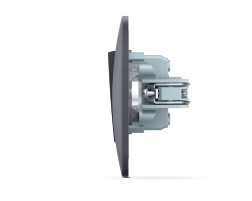 Вимикач Videx BINERA 1кл з підсвічуванням чорний графіт (VF-BNSW1L-BG)