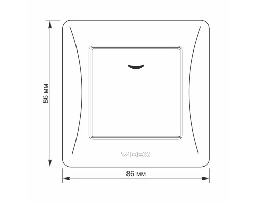 Вимикач Videx BINERA 1кл з підсвічуванням чорний графіт (VF-BNSW1L-BG)