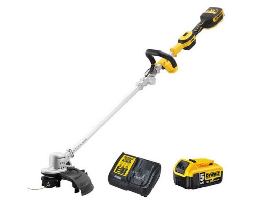 Тример садовий DeWALT 18 В, 5Ач, волосінь 2 мм, ширина косіння 36 см (DCMST561P1)