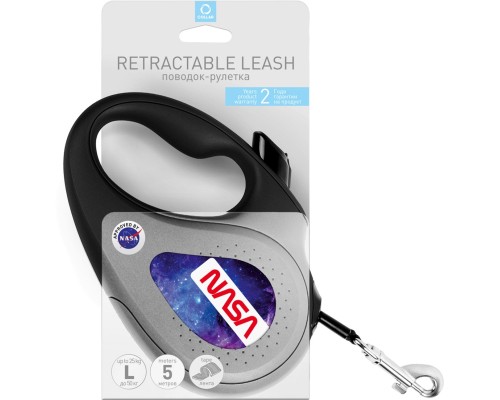 Повідок для собак WAUDOG R-leash NASA21 світловідбиваюча стрічка M 5 м (8125-0148-01)