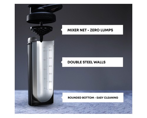 Шейкер спортивний SmartShake Insulated Steel 750ml Black (11152001) Шейкер спортивний SmartShake Insulated Steel 750ml Black (11152001)