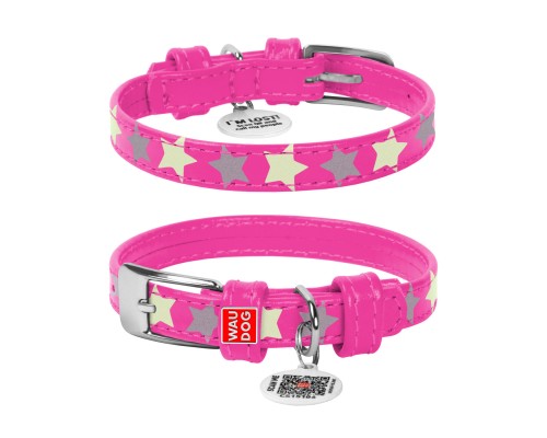 Нашийник для тварин WAUDOG Glamour з QR паспортом 