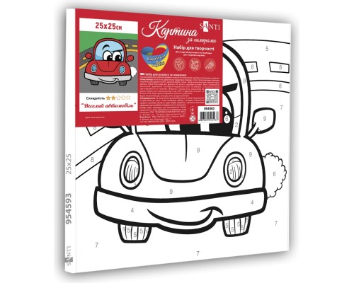 Картина по номерам Santi Веселий автомобіль 25*25 см (954593)
