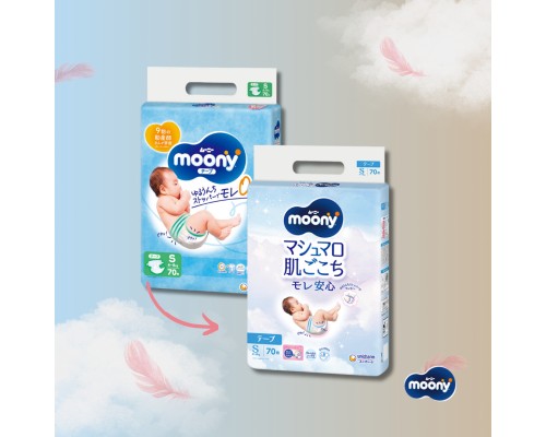 Підгузки Moony S 4-8 кг 70 шт (4903111138302)