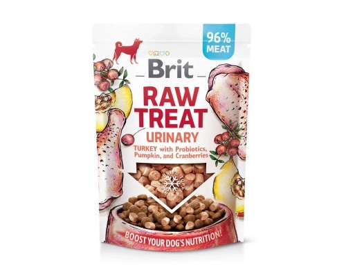 Ласощі для собак Brit Raw Treat freeze-dried Urinary індичка 40 г (8595602564460)