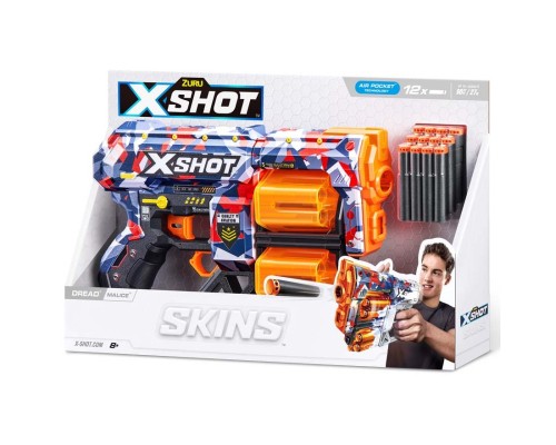 Іграшкова зброя Zuru X-Shot Швидкострільний бластер Skins Dread Malice (12 патронів) (36517Q)