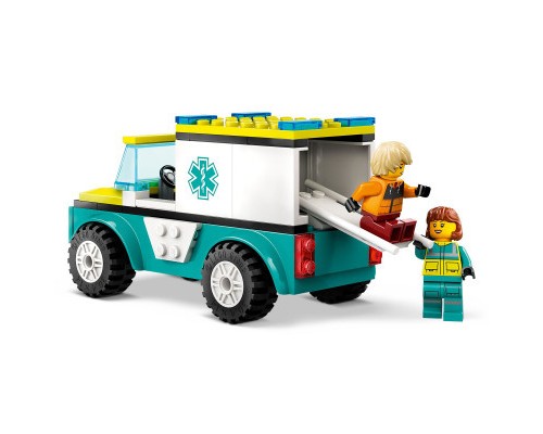 Конструктор LEGO City Карета швидкої допомоги й сноубордист 79 деталей (60403)