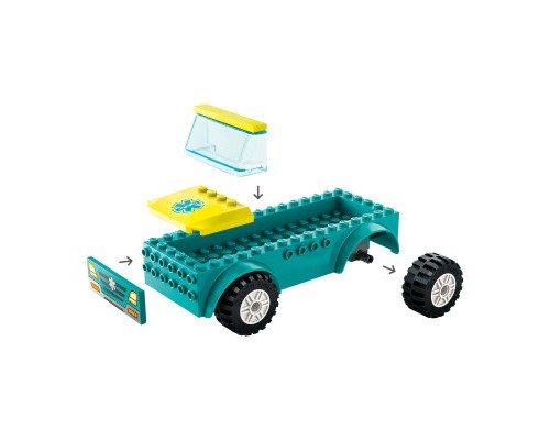 Конструктор LEGO City Карета швидкої допомоги й сноубордист 79 деталей (60403)