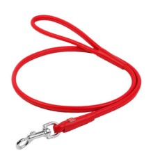 Повідок для собак WAUDOG Glamour круглий XS d 4 мм Д 122 см червоний (33883)