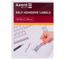 Етикетка самоклеюча Axent 210x297 (1 на листі) с/кл (100 листів) (D4460-A)