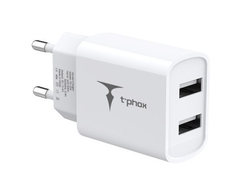 Зарядний пристрій T-Phox TC-224 Pocket Dual USB White (TC-224 (W))