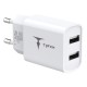 Зарядний пристрій T-Phox TC-224 Pocket Dual USB White (TC-224 (W))