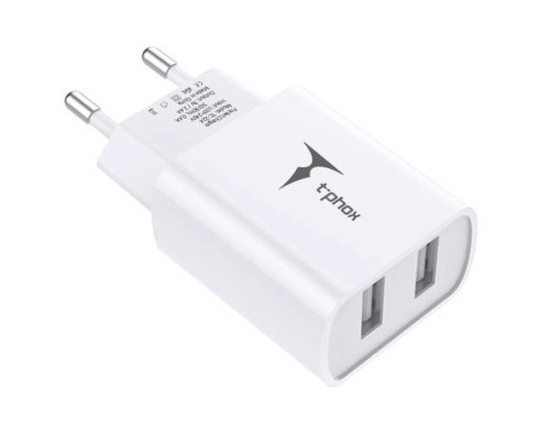 Зарядний пристрій T-Phox TC-224 Pocket Dual USB White (TC-224 (W))