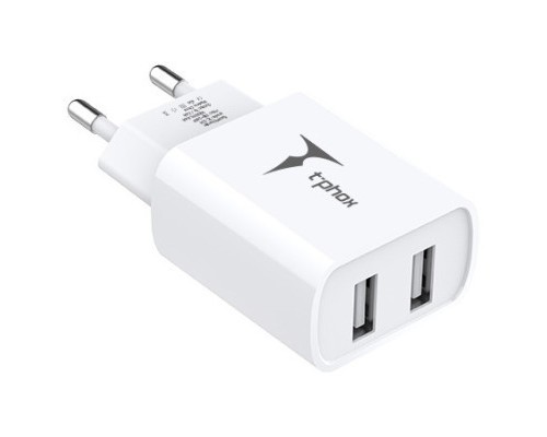 Зарядний пристрій T-Phox TC-224 Pocket Dual USB White (TC-224 (W))