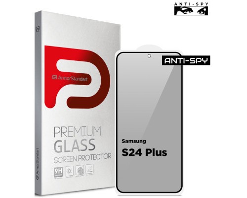 Скло захисне Armorstandart FG Anti Spy Samsung S24 Plus Black (ARM75394)