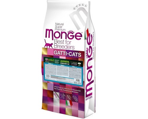Сухий корм для кішок Monge Cat Bwild Grain Free Sterilised Тунець 10 кг (8009470005197)