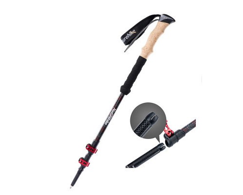 Трекінгові палиці Naturehike NH20DS003 135 см чорний/червоний 1 шт (6976023924699)