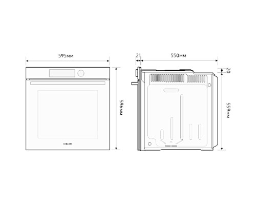 Духова шафа Samsung NV7B4445UAS/WT