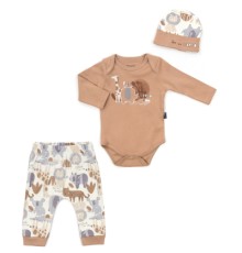 Набір дитячого одягу Miniworld зі звірятками (18004-68B-brown)