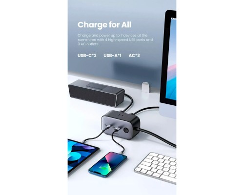Зарядний пристрій Ugreen 4xUSB 100W Nexode Pro (3хUSB-C+USB-A+2хSchuko) CD270 (60167)