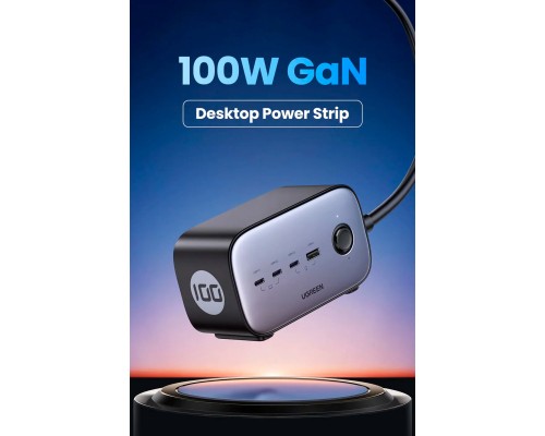 Зарядний пристрій Ugreen 4xUSB 100W Nexode Pro (3хUSB-C+USB-A+2хSchuko) CD270 (60167)