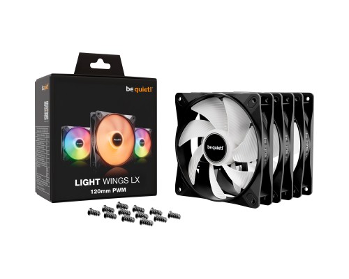 Кулер до корпусу Be quiet! LIGHT WINGS LX 120mm PWM в комплекті 3 (BL121)