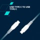 Дата кабель USB-C to USB-C 2.0m CC100SC 100W 2m White Canyon (CNS-CC100SC20W)