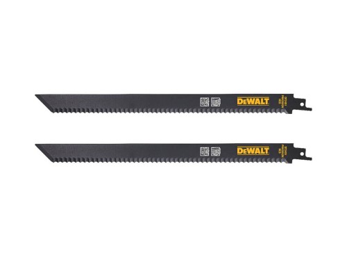 Полотно DeWALT для шабельної пилки, точний різ, 300 мм, крок зубів 6 TPI, 2 шт. (DT2451)