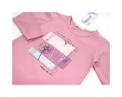 Кофта дитяча Breeze з квіткою (21055-134G-lilac)