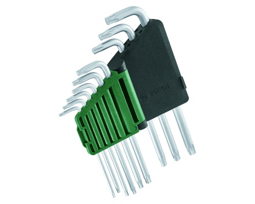 Ключ Bosch шестигранний, набір 9шт, T8-T40 (1.600.A02.Z9C)