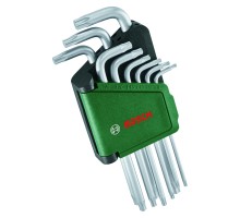 Ключ Bosch шестигранний, набір 9шт, T8-T40 (1.600.A02.Z9C)