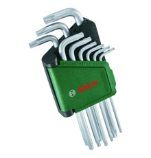 Ключ Bosch шестигранний, набір 9шт, T8-T40 (1.600.A02.Z9C)
