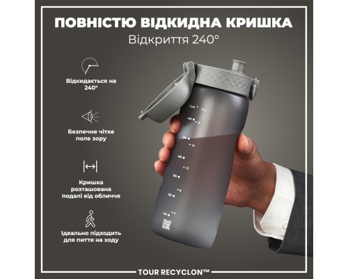 Пляшка для води ION8 OneTouch 750 мл BPA Free, Grey (I8RF750GRY)