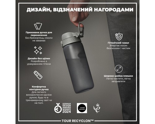 Пляшка для води ION8 OneTouch 750 мл BPA Free, Grey (I8RF750GRY)