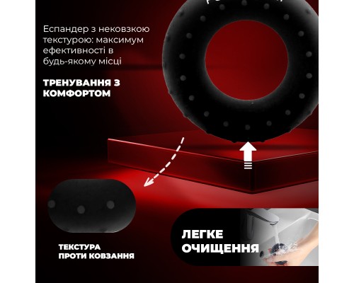 Еспандер PowerPlay PP-4338 Hand Grip Hard 30 кг Чорний (PP_4338_Black_30kg)
