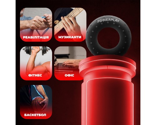 Еспандер PowerPlay PP-4338 Hand Grip Hard 30 кг Чорний (PP_4338_Black_30kg)