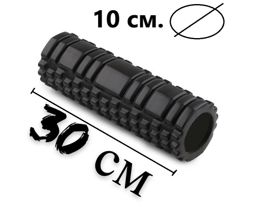 Масажний ролик PowerPlay 4342 Massage Roller 30x10см Чорний (PP_4342_Black)