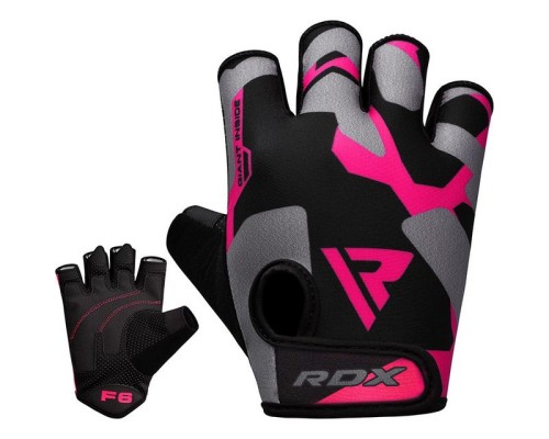 Рукавички для фітнесу RDX F6 Sumblimation Pink S (WGS-F6P-S)