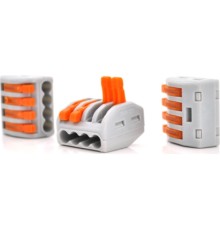 З'єднувач кабелю 4-pin аналог WAGO K222-414, 15штпак Voltronic (K222-414/15)