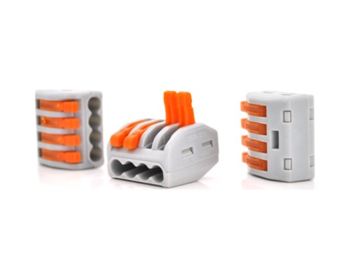 З'єднувач кабелю 4-pin аналог WAGO K222-414, 15штпак Voltronic (K222-414/15)