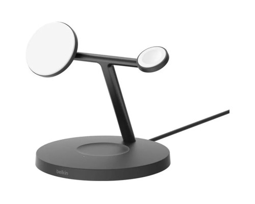 Зарядний пристрій Belkin 3in1 Magnetic Pad Qi2 15W Black (WIZ032KQBK)