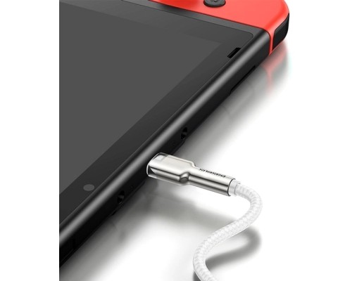 Дата кабель USB-C to Lightning 2.0m Cafule Metal PD 20W white Baseus (CATLJK-B02)